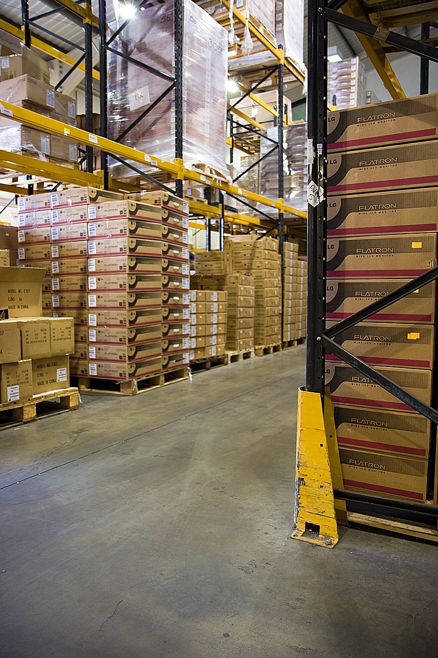 warehouse logistics shelves